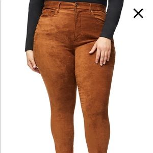 Good American Suede-like Skinny High Rise Jeans
